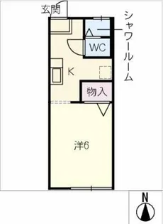 パナハイツ中央牧野【1階】の間取り
