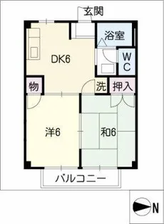 エステートマルモ【1階】の間取り