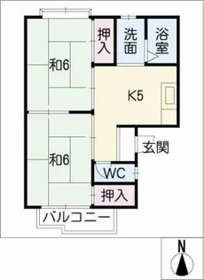 タウニィ スカイ’85【1階】の間取り