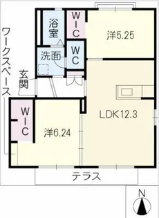 ソレーユUENO【1階】の間取り