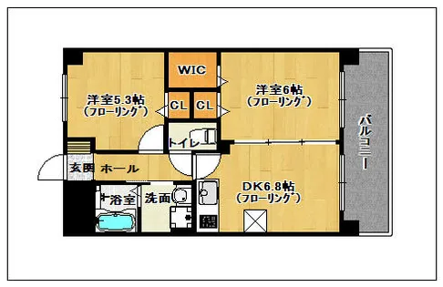 マルワ・シャルマンIII【205号室】の間取り