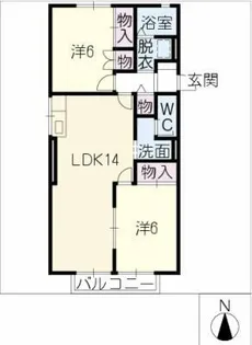 ドミール鈴木【2階】の間取り