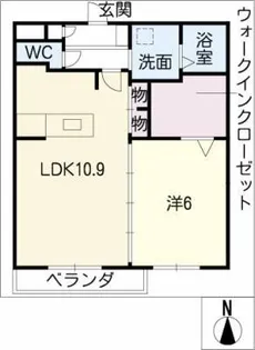 フォーシーズン岩倉【1階】の間取り