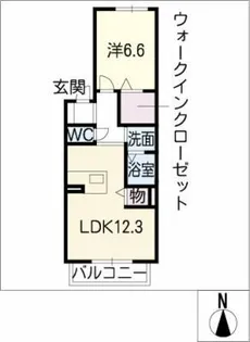 プリメーロ小野町【1階】の間取り