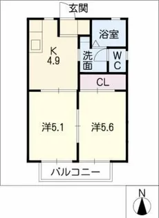 グリーンステージ高師駅前【2階】の間取り