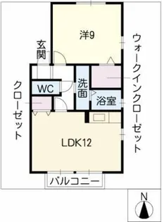 クレスト篠の風A棟【1階】の間取り