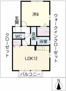 クレスト篠の風A棟【1階】の間取り