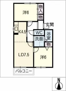 ベルウッズ日進【2階】の間取り