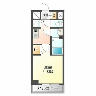 プレサンス塚本グランゲート【4階】の間取り