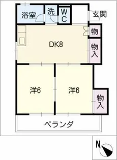 カーサバレンシア豊明【2階】の間取り
