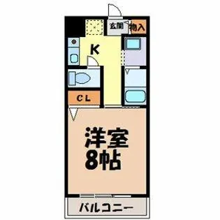 八晃ビル【201号室】の間取り