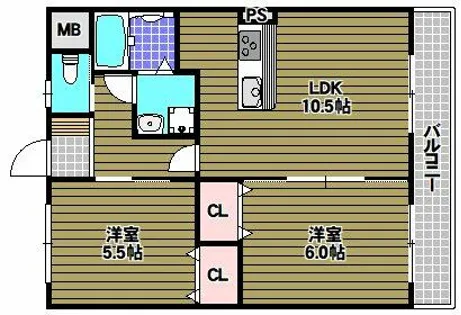 ヴィスタシア【3階】の間取り