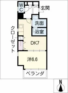 レジディア高岳【0405号室】の間取り