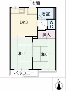 タウニー日比野【1階】の間取り