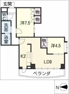 フローラ千代田【5階】の間取り