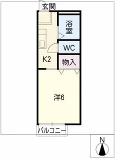 リベルテ東野【1階】の間取り