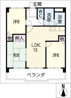 グレイス小牧【2階】の間取り