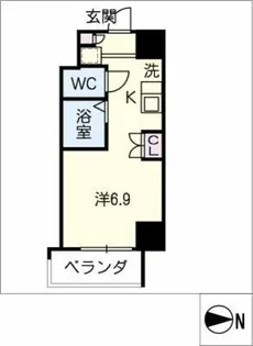 カレッジコート名古屋菊井【4階】の間取り