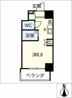 カレッジコート名古屋菊井【5階】の間取り