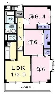 エステイト3【3階】の間取り