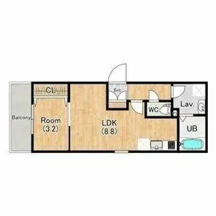 ジーメゾン知立草刈【0303号室】の間取り