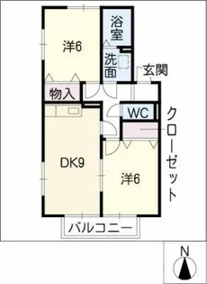 インペリアル浦里A棟【1階】の間取り