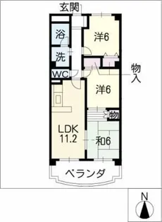 サプリーム新舞子【4階】の間取り