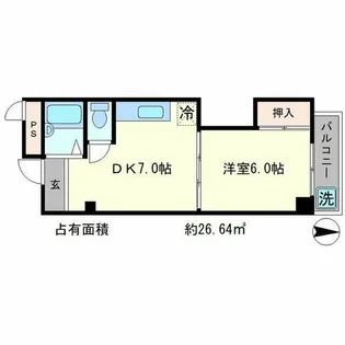 パレス神宮【3階】の間取り