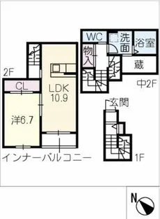 BELLE LEAD RAFFINE【2階】の間取り