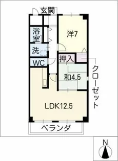 常磐ハイツ【2階】の間取り