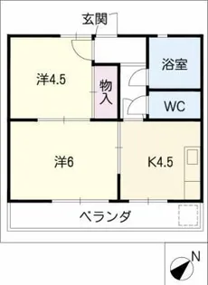 サンハイツ【2階】の間取り