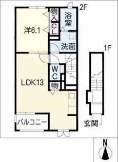 ラ・ルーチェ【2階】の間取り