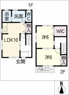 平野ハイツⅡ【2階】の間取り