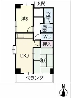 SHマンション名東【2階】の間取り