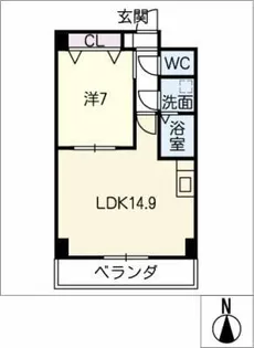 ハイツパークサイドⅡ【3階】の間取り