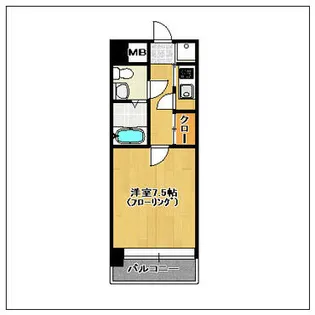 エステートモア鳥飼【4階】の間取り