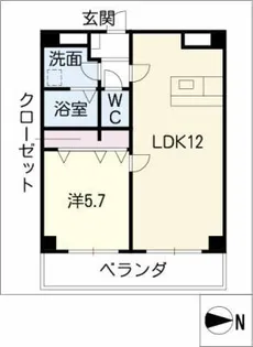 ハイシティーやの【4階】の間取り