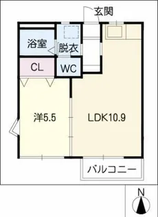 シティハイツサノA【2階】の間取り