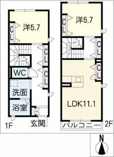 グレース宮前【2階】の間取り