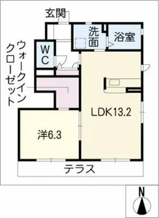 ショコラ Nord【1階】の間取り