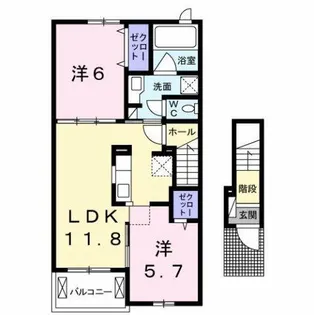 ルイ A【2階】の間取り