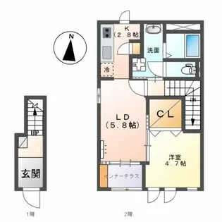 グリーン シャトー【2階】の間取り