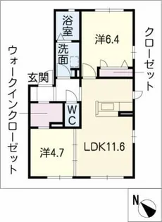 ルーチェA棟【1階】の間取り