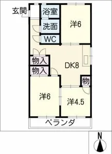 ハイツ稲沢H棟【2階】の間取り