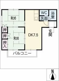 エグチ6号タウン【2階】の間取り