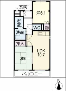 アルシオネM【2階】の間取り