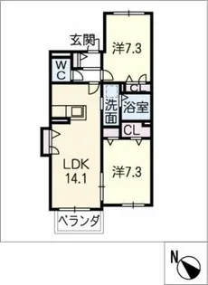 Clochette【2階】の間取り