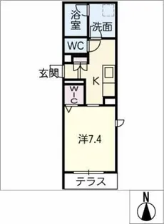 エスポワールひかり【1階】の間取り