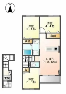 ソルトグラス【2階】の間取り