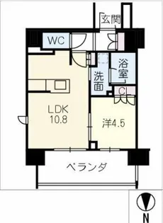 オープンレジデンシア THE MID FORT 503【5階】の間取り